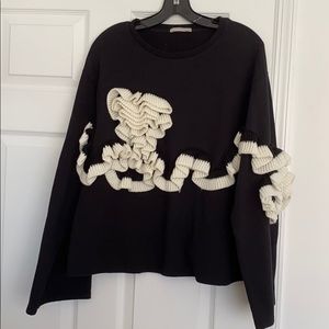 Zara Trafaluc Ruffle Sweatshirt
